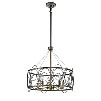 Люстра подвесная Страдиварио (Stradivario 441) VL4104P05 Vele Luce без плафона на 5 ламп, основание никель в стиле классический Люстра подвесная Страдиварио (Stradivario 441) VL4104P05 Vele Luce без плафона на 5 ламп, основание никель в стиле классический